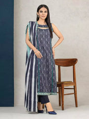 edenrobe Allure Khaddar Unstitched Printed 3Pc Suit EWU22A3-24257-XXL