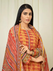 edenrobe Allure Printed Khaddar Unstitched 3Pc Suit EWU22A3-24261