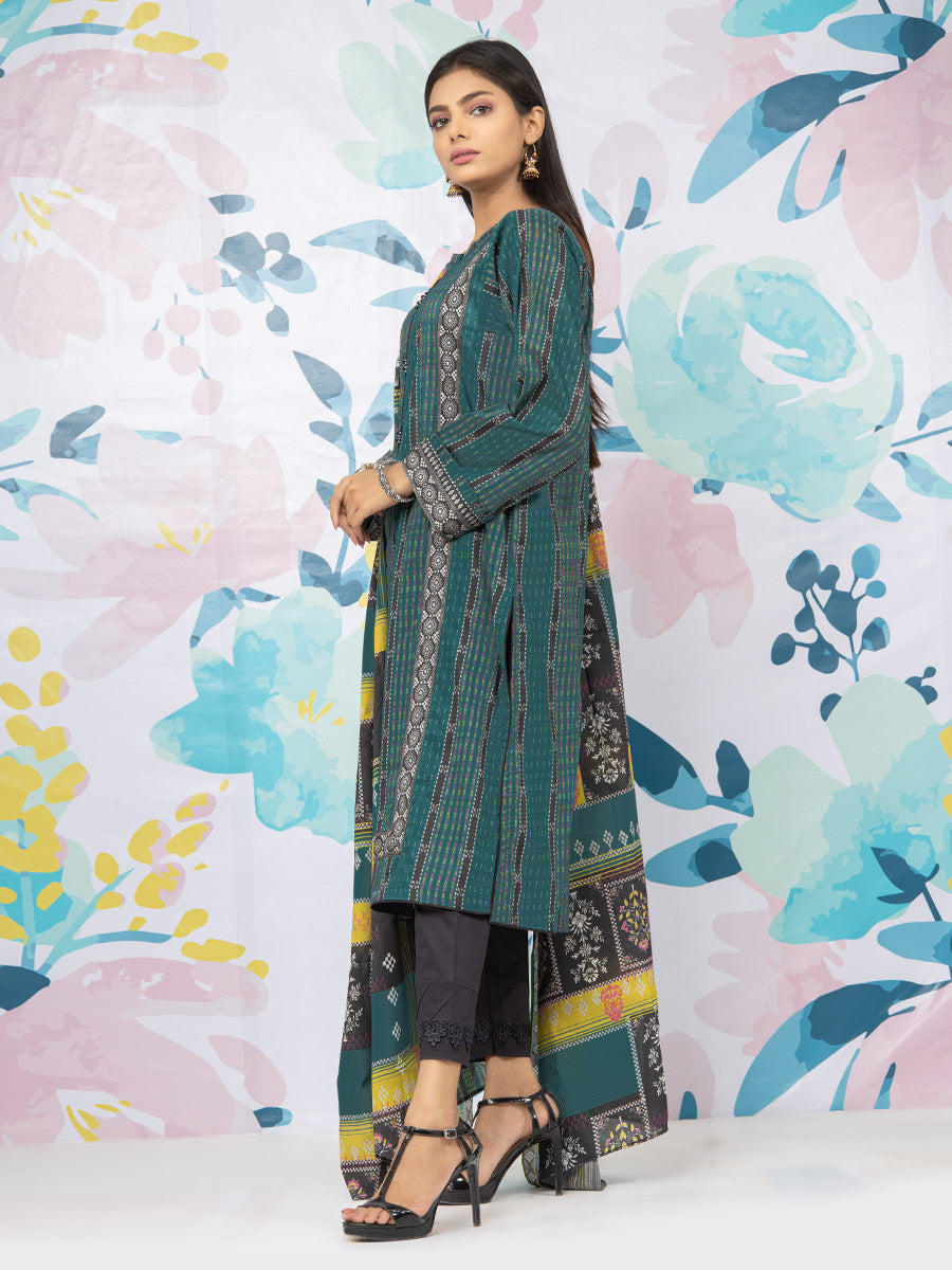edenrobe Allure Khaddar Unstitched Printed 3Pc Suit EWU22A3-24262-XXL