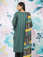 edenrobe Allure Printed Khaddar Unstitched 3Pc Suit EWU22A3-24262
