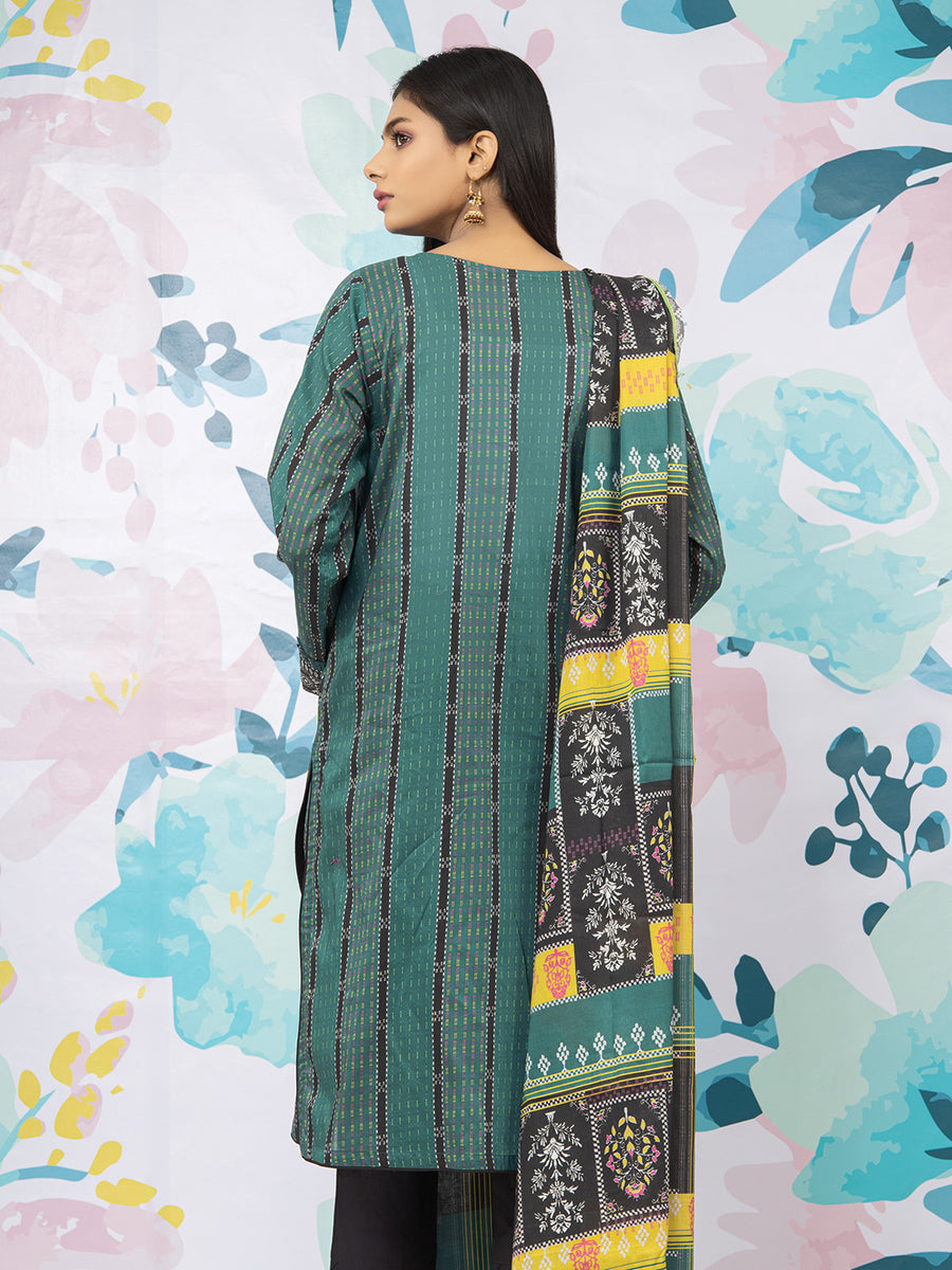 edenrobe Allure Printed Khaddar Unstitched 3Pc Suit EWU22A3-24262