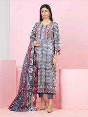 edenrobe Allure Printed Khaddar Unstitched 3Pc Suit EWU22A3-24272