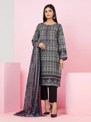 edenrobe Allure Khaddar Unstitched Printed 3Pc Suit EWU22A3-24274