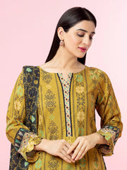 edenrobe Allure Printed Khaddar Unstitched 3Pc Suit EWU22A3-24277