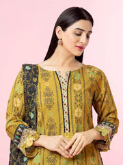 edenrobe Allure Khaddar Unstitched Printed 3Pc Suit EWU22A3-24277