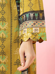 edenrobe Allure Printed Khaddar Unstitched 3Pc Suit EWU22A3-24277