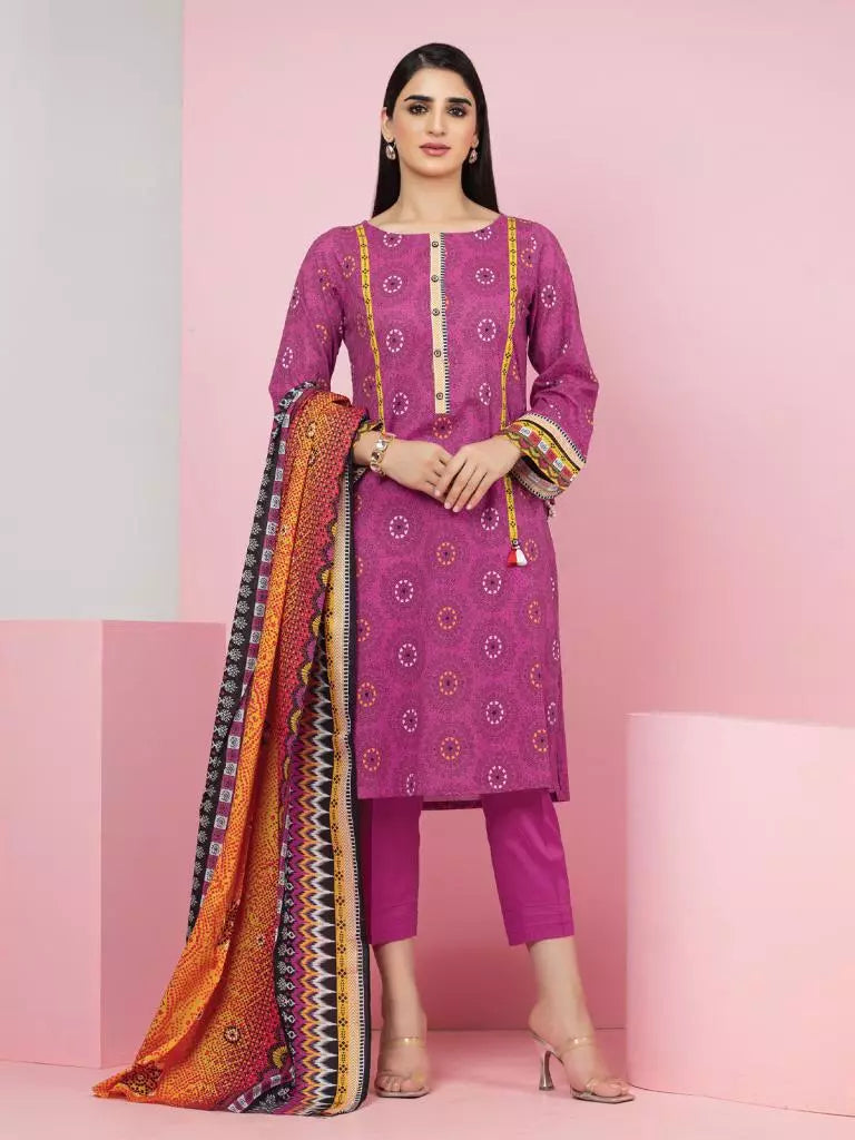 edenrobe Allure Printed Khaddar Unstitched 3Pc Suit EWU22A3-24280