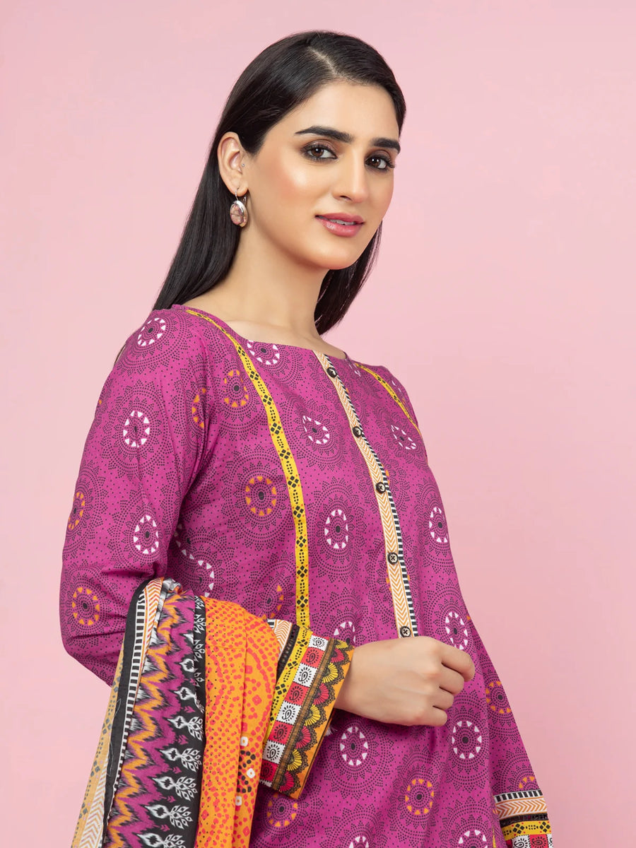edenrobe Allure Khaddar Unstitched Printed 3Pc Suit EWU22A3-24280