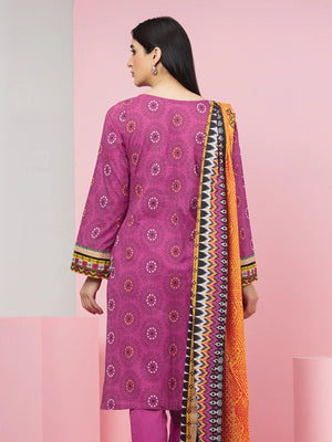 edenrobe Allure Khaddar Unstitched Printed 3Pc Suit EWU22A3-24280