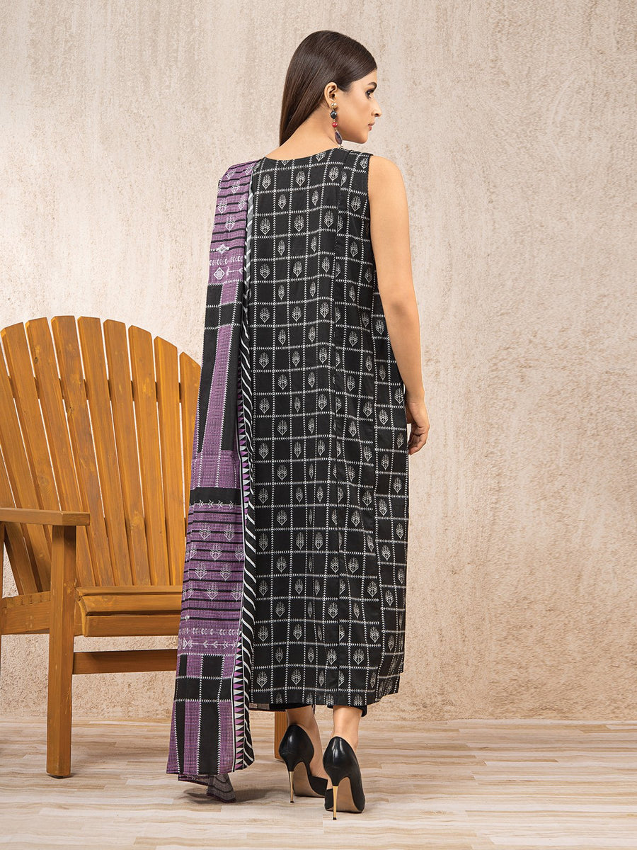 edenrobe Allure Printed Khaddar Unstitched 2Pc Suit EWU22A3-24286
