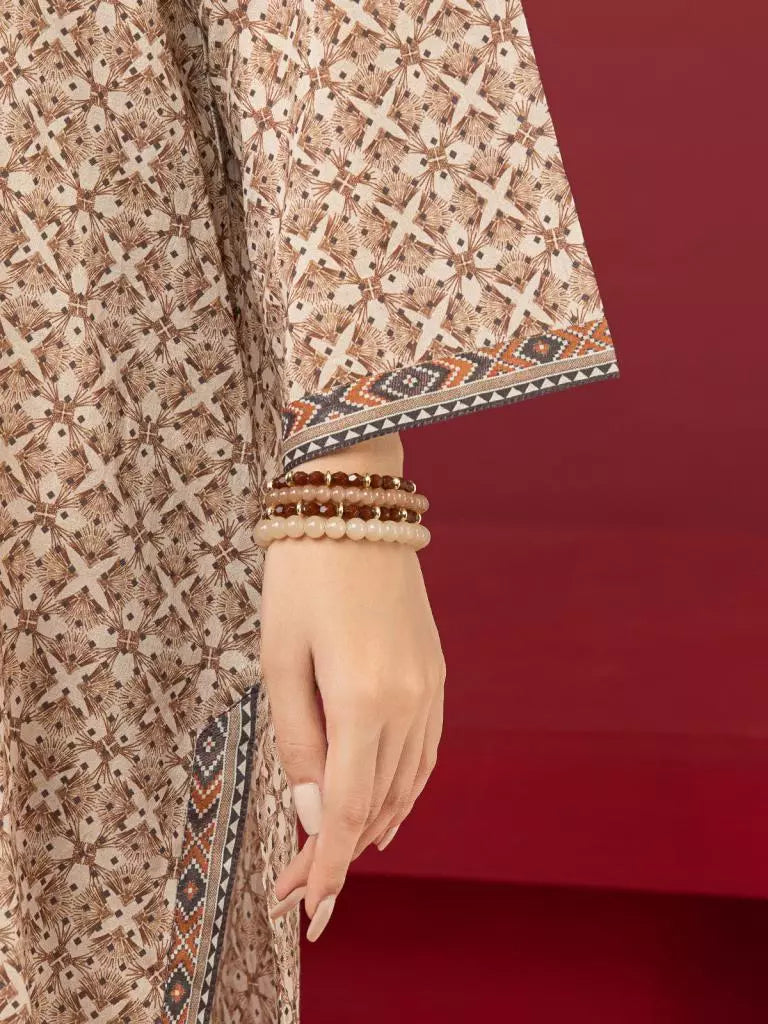 edenrobe Allure Printed Khaddar Unstitched 3Pc Suit EWU22A3-24414