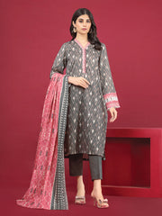 edenrobe Allure Khaddar Unstitched Printed 3Pc Suit EWU22A3-24416