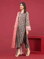 edenrobe Allure Khaddar Unstitched Printed 3Pc Suit EWU22A3-24416
