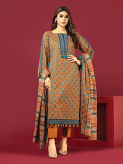 edenrobe Allure Khaddar Unstitched Printed 3Pc Suit EWU22A3-24417-XXL
