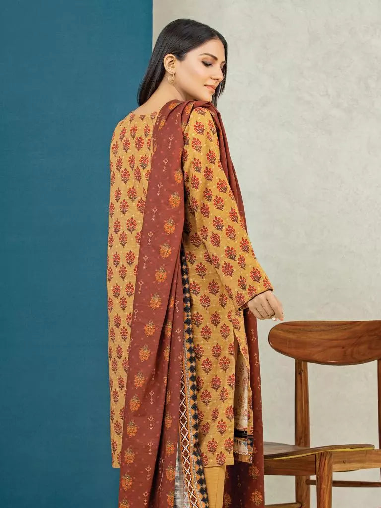 edenrobe Allure Printed Khaddar Unstitched 3Pc Suit EWU22A3-24427