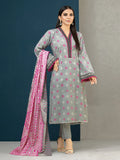 edenrobe Allure Khaddar Unstitched Printed 3Pc Suit EWU22A3-24429-XXL