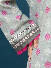 edenrobe Allure Khaddar Unstitched Printed 3Pc Suit EWU22A3-24429-XXL