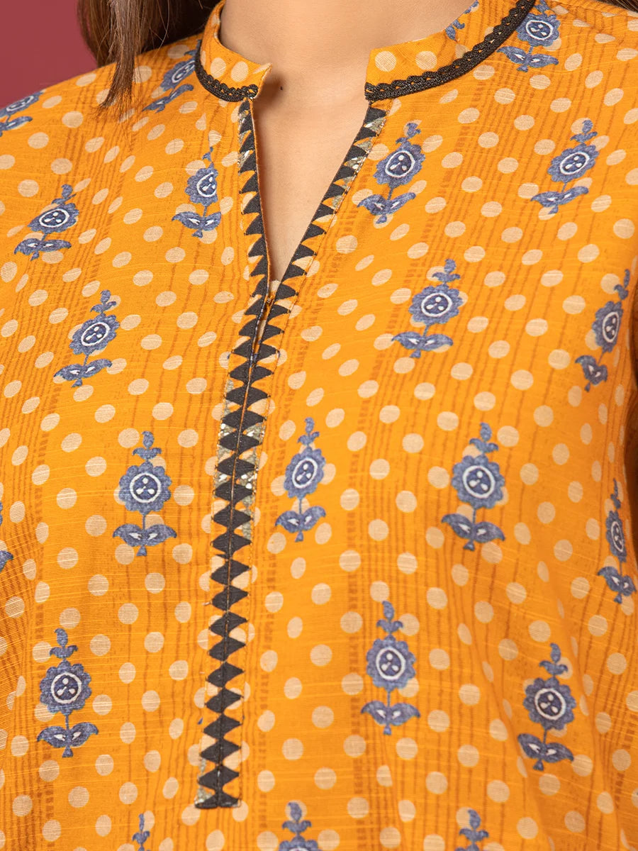 edenrobe Allure Khaddar Unstitched Printed 3Pc Suit EWU22A3-24465-XXL