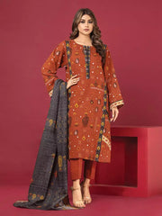 edenrobe Allure Printed Khaddar Unstitched 3Pc Suit EWU22A3-24469