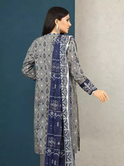 edenrobe Allure Printed Khaddar Unstitched 3Pc Suit EWU22A3-24471