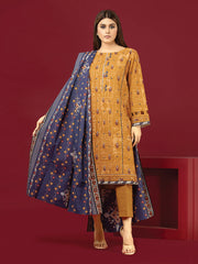 edenrobe Allure Khaddar Unstitched Printed 3Pc Suit EWU22A3-24479-XXL