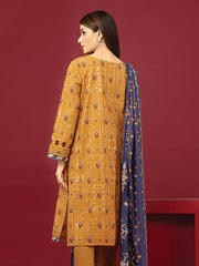 edenrobe Allure Khaddar Unstitched Printed 3Pc Suit EWU22A3-24479-XXL