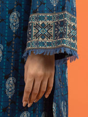edenrobe Allure Khaddar Unstitched Printed 3Pc Suit EWU22A3-24489-XXL
