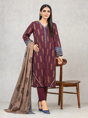 edenrobe Allure Khaddar Unstitched Printed 3Pc Suit EWU22A3-24506-XXL