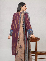 edenrobe Allure Printed Khaddar Unstitched 3Pc Suit EWU22A3-24506