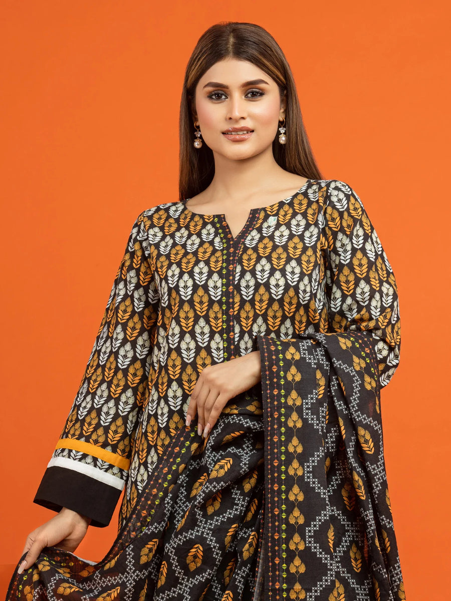 edenrobe Allure Printed Khaddar Unstitched 2Pc Suit EWU22A3-24516