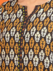 edenrobe Allure Printed Khaddar Unstitched 2Pc Suit EWU22A3-24516