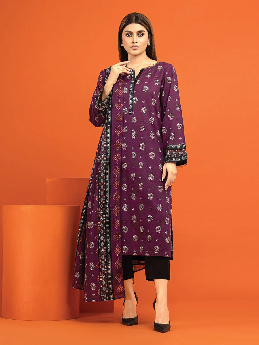 edenrobe Allure Printed Khaddar Unstitched 2Pc Suit EWU22A3-24521