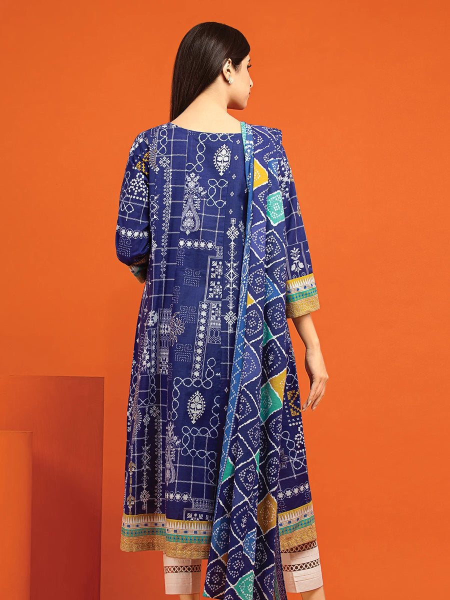 edenrobe Allure Printed Khaddar Unstitched 2Pc Suit EWU22A3-24551