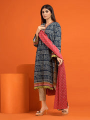 edenrobe Allure Printed Khaddar Unstitched 2Pc Suit EWU22A3-24556