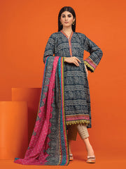 edenrobe Allure Printed Khaddar Unstitched 2Pc Suit EWU22A3-24556