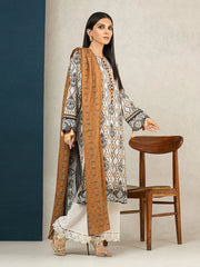 edenrobe Allure Printed Khaddar Unstitched 2Pc Suit EWU22A3-24566