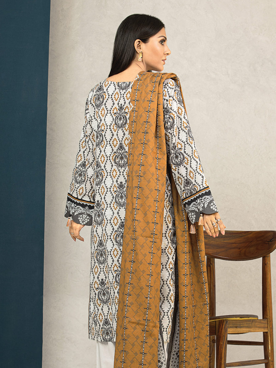 edenrobe Allure Printed Khaddar Unstitched 2Pc Suit EWU22A3-24566