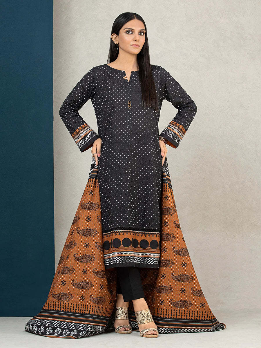 edenrobe Allure Printed Khaddar Unstitched 2Pc Suit EWU22A3-24567