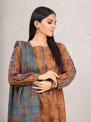edenrobe Allure Khaddar Unstitched Printed 3Pc Suit EWU22A3-24700