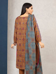 edenrobe Allure Printed Khaddar Unstitched 3Pc Suit EWU22A3-24700