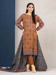 edenrobe Allure Printed Khaddar Unstitched 3Pc Suit EWU22A3-24700