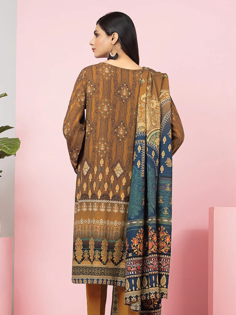 edenrobe Allure Viscose Unstitched Printed 3Pc Suit EWU22A4-24001