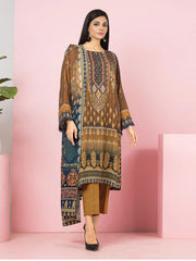 edenrobe Allure Viscose Unstitched Printed 3Pc Suit EWU22A4-24001