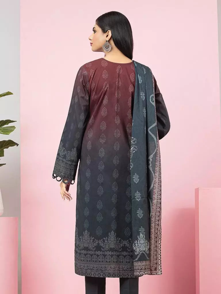edenrobe Allure Viscose Unstitched Printed 3Pc Suit EWU22A4-24005