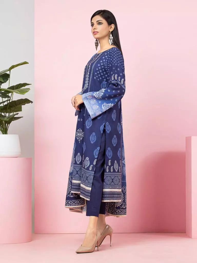 edenrobe Allure Viscose Unstitched Printed 3Pc Suit EWU22A4-24008