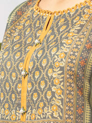 edenrobe Allure Viscose Unstitched Printed 3Pc Suit EWU22A4-24009