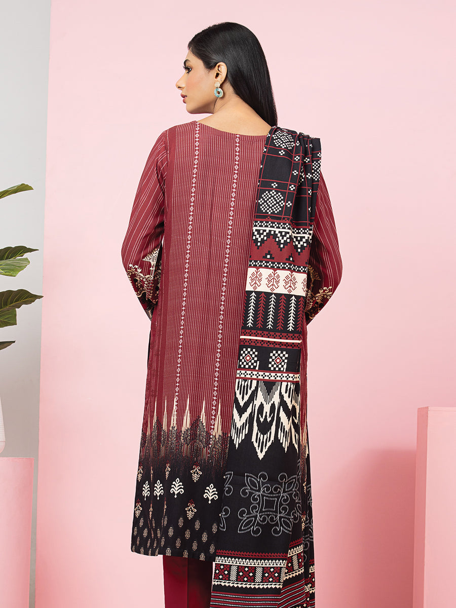 edenrobe Allure Viscose Unstitched Printed 3Pc Suit EWU22A4-24013