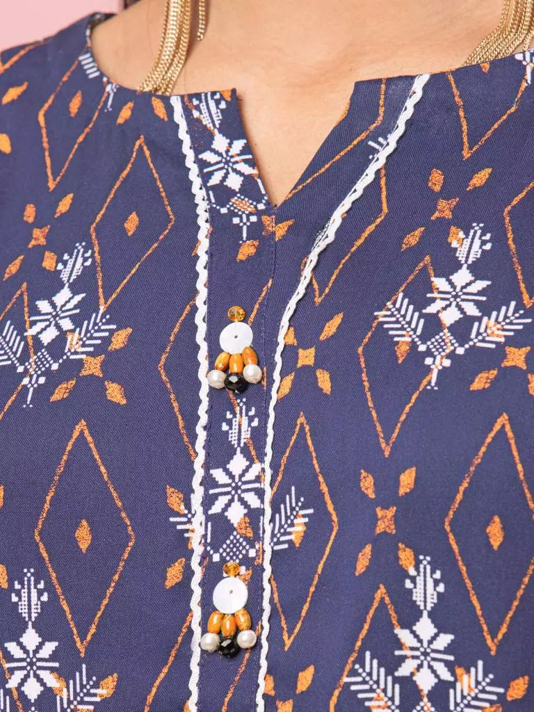edenrobe Allure Viscose Unstitched Printed 3Pc Suit EWU22A4-24014