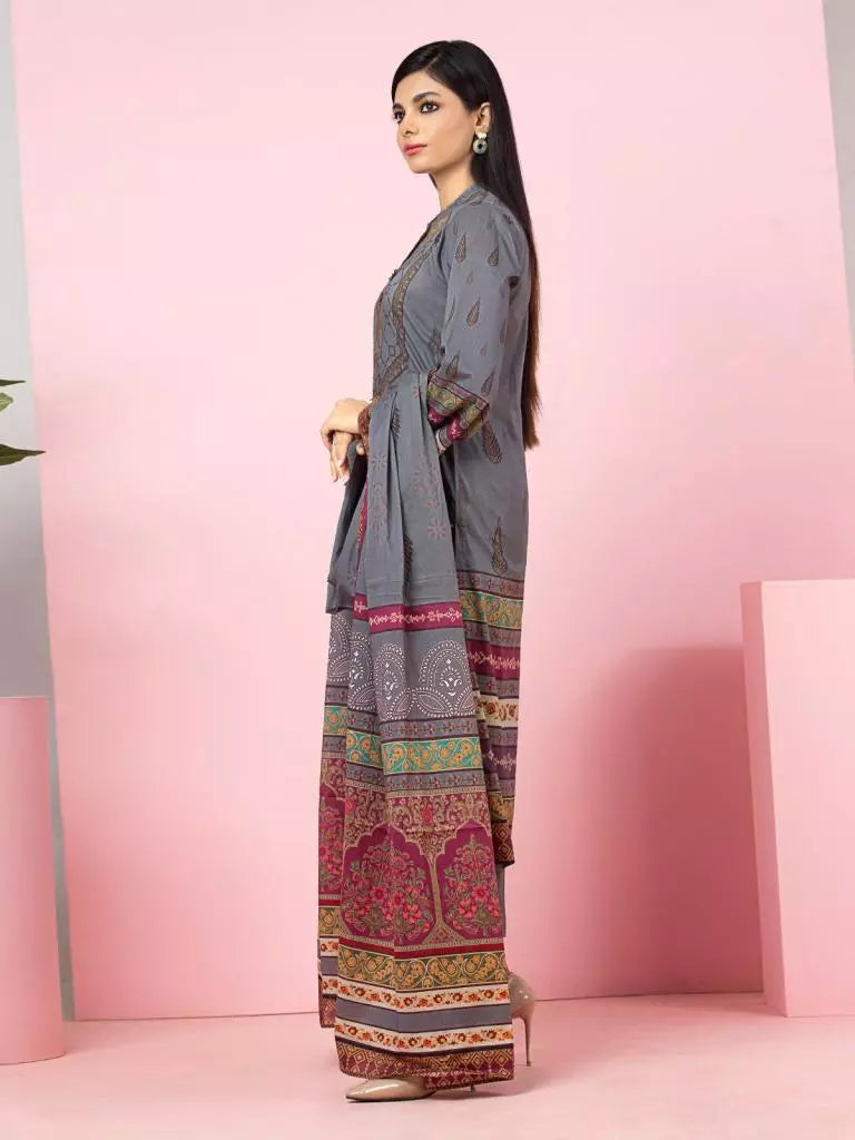 edenrobe Allure Viscose Unstitched Printed 3Pc Suit EWU22A4-24015