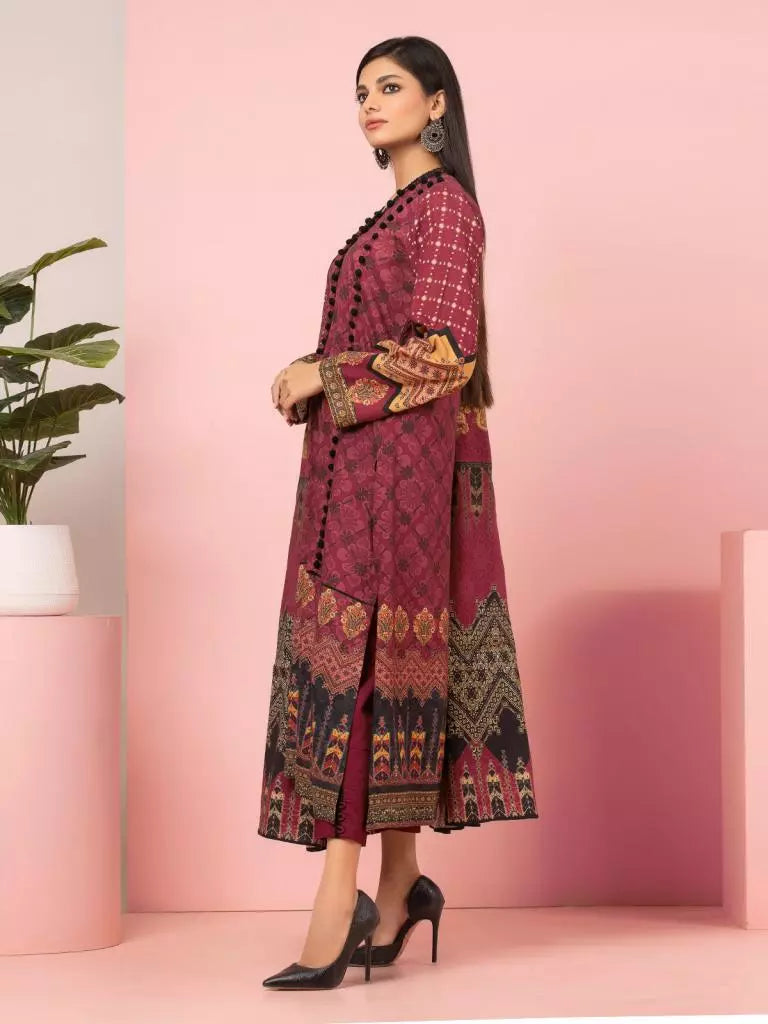 edenrobe Allure Viscose Unstitched Printed 3Pc Suit EWU22A4-24016